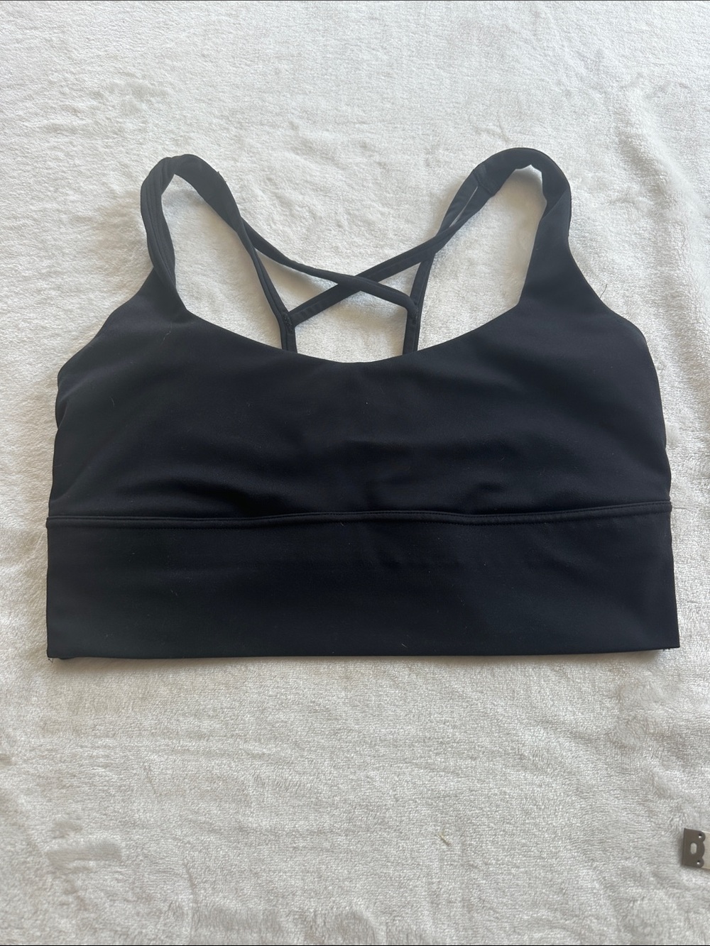 all in motion Black Strappy Low-Impact Sports Bra